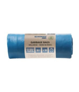 Vrecia zaväzovacie DONAU ECO 35 ℓ, 25 mic, 20 ks, modré 