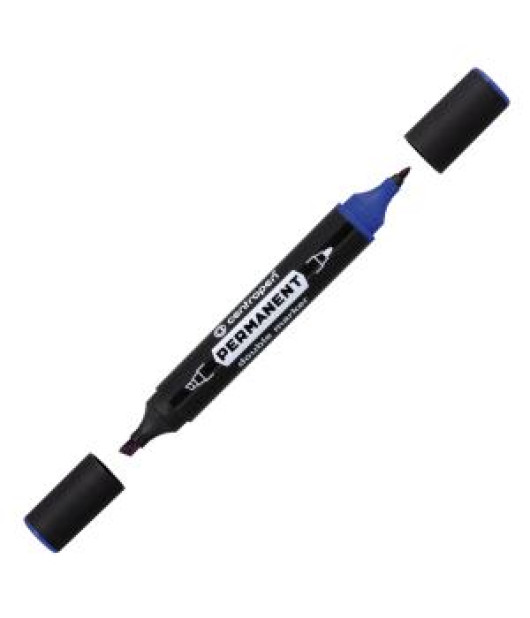 Permanentný popisovač Centropen 1666 double modrý 