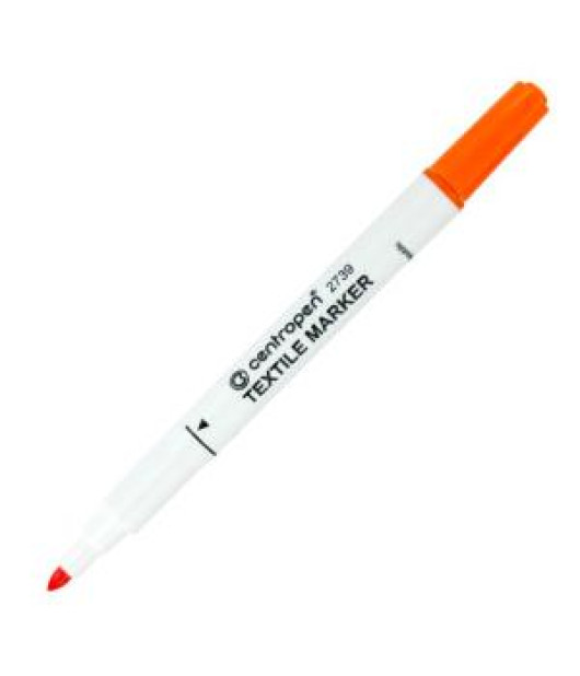 Popisovač na textil Centropen 2739 oranžový 