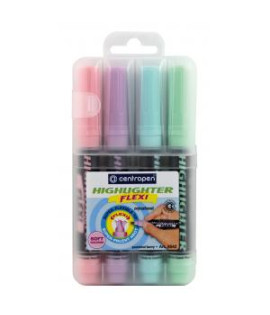 Sada zvýrazňovačov Centropen 8542 Flexi Soft 4f 