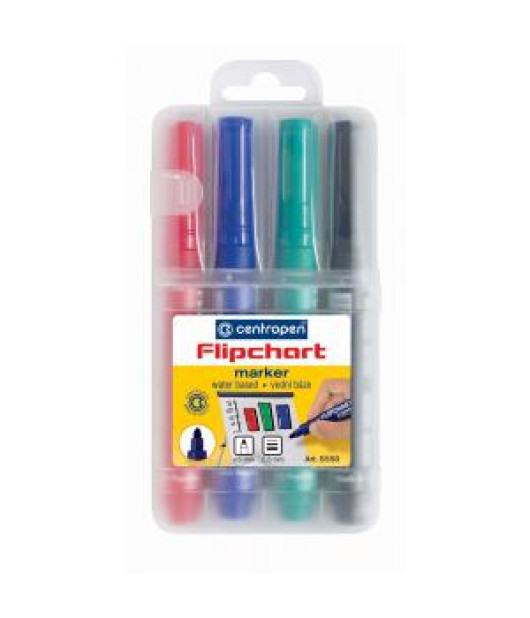 Sada popisovačov na flipchartové bloky Centropen 8550/4S 