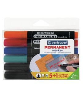 Sada permanentných popisovačov Centropen 8566/5+1 