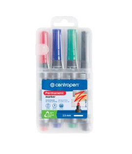 Sada permanentných popisovačov Centropen 8566/4S 