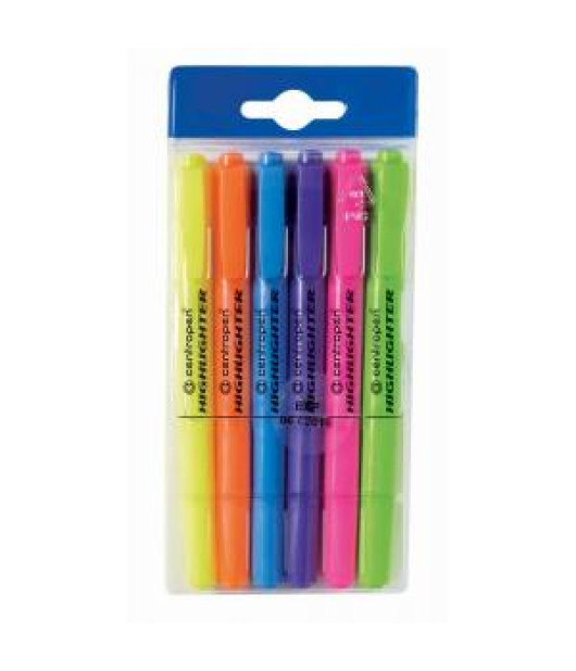 Sada zvýrazňovačov Centropen 8722/6S 