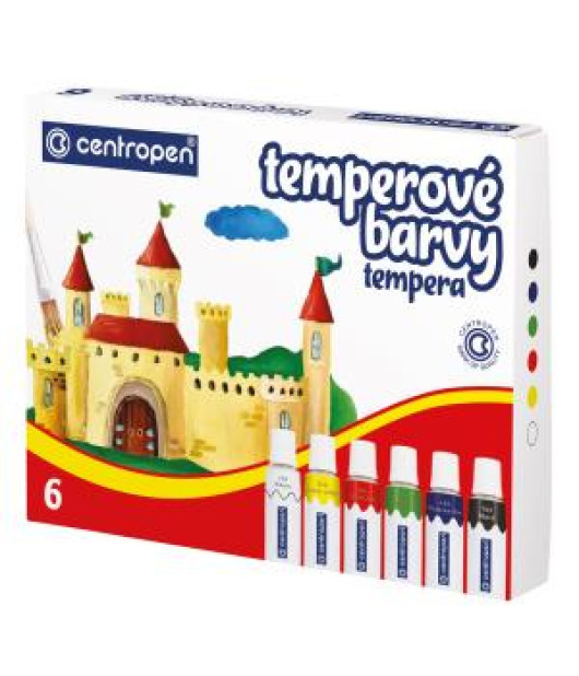 Temperové farby Centropen 6 farieb 12ml 