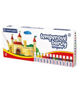 Temperové farby Centropen 12 farieb 12ml 