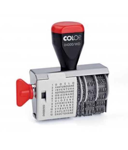 Pečiatka Colop 04000/WD - 12 slov + dátum 