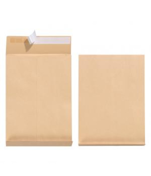 Taška B4 Herlitz s X dnom a odtrhávacou páskou 250 x 353 mm 130g hnedá 5ks 