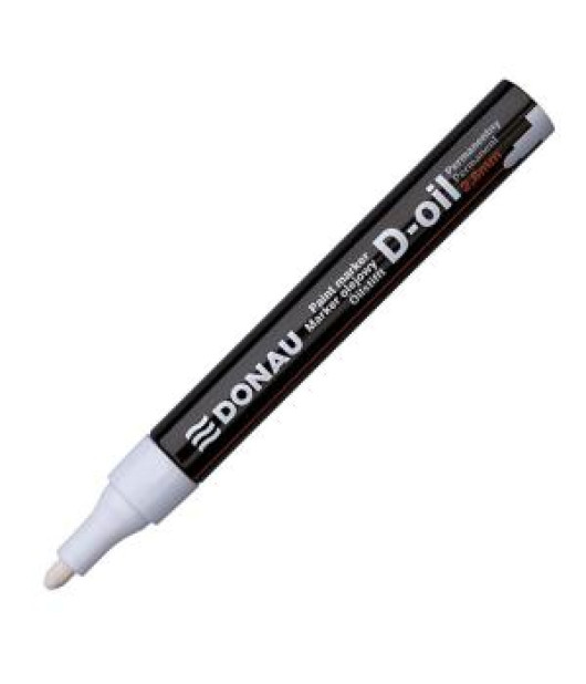 Popisovač lakový 2,8 mm Donau D-OIL biely 