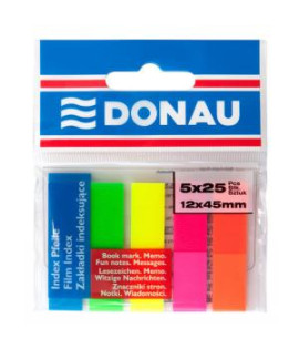 Samolepiace záložky Donau 12x45mm neon 