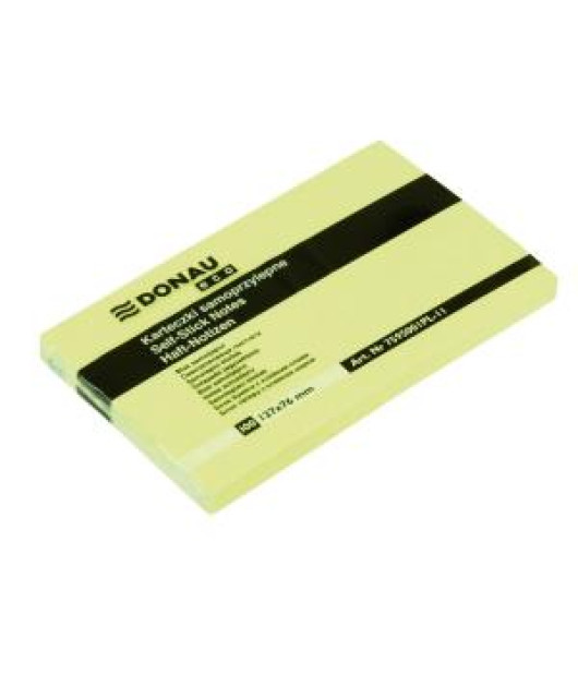 Samolepiaci bloček Donau Eco žltý 76x127mm 