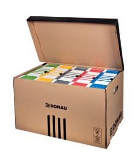 Archívna krabica so sklápacím vekom DONAU hnedá 560×370×315 mm 