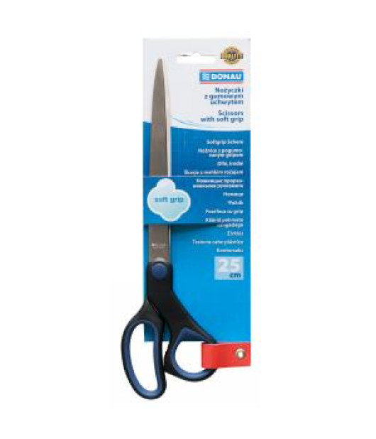 Nožnice DONAU Soft grip 25cm modré 
