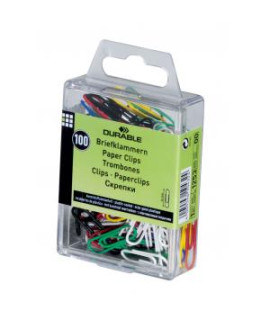 Spisové spony DURABLE 26mm potiahnuté plastom farebné 100ks 
