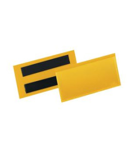 Magnetické vrecko na štítok 100 x 38 mm 50 ks žlté 