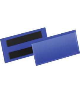 Magnetické vrecko na štítok 100 x 38 mm 50 ks modré 