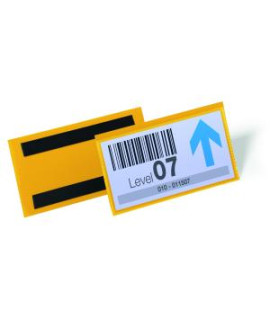 Magnetické vrecko na štítok 150 x 67 mm 50 ks žlté 