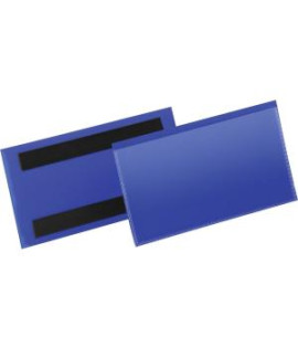 Magnetické vrecko na štítok 150 x 67 mm 50 ks modré 
