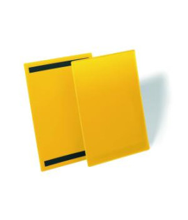 Magnetické vrecko na štítok 210 x 297 mm na výšku 50 ks žlté 
