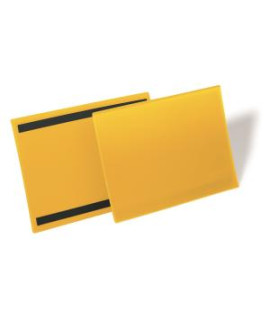 Magnetické vrecko na štítok 297 x 210 mm na šírku 50 ks žlté 