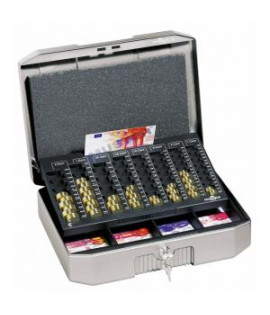 Euro-pokladnička DURABLE EUROBOXX 352x120x276mm strieborná 