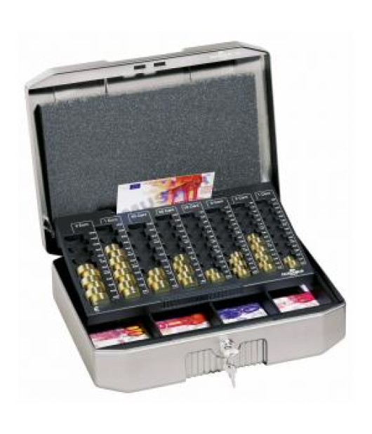 Euro-pokladnička DURABLE EUROBOXX 352x120x276mm strieborná 
