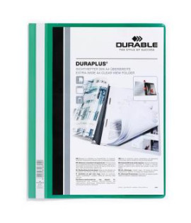 Rýchloviazač DURABLE Duraplus zelený Priehľadný zakladač