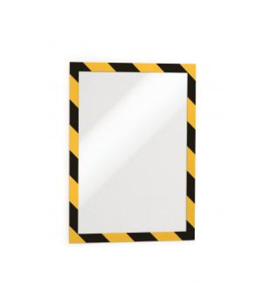 Samolepiaci Duraframe Security A4, žlto-čierny, bal.2 ks 