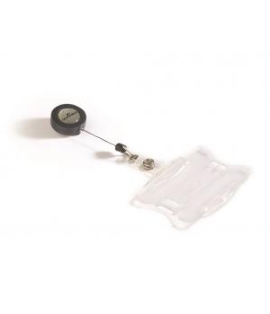Visačka na plastovú kartu otvorená s kotúčom DURABLE 85x54mm 10ks 