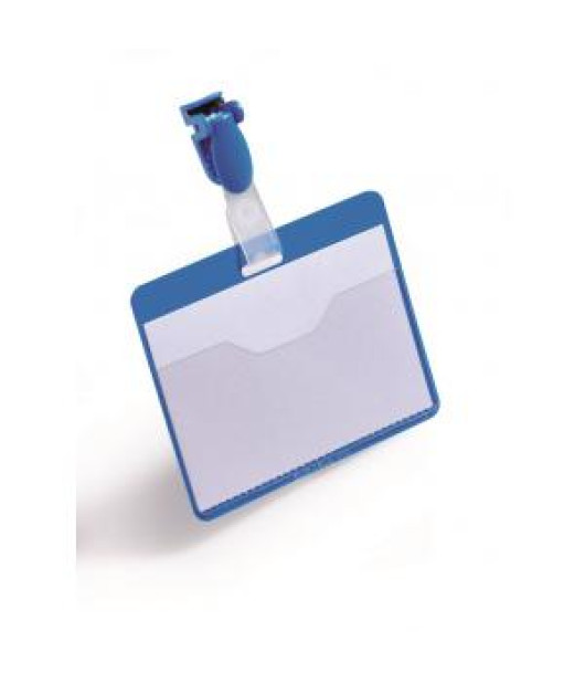 Visačka so štipcom horizontálna DURABLE 90x60mm modrá 25ks 
