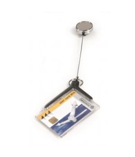 Visačka na plastovú kartu s kotúčom DURABLE CARD HOLDER DE LUXE PRO 85x54mm 10ks 