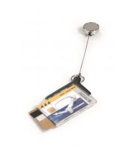 Visačka na 2 plastové karty s kotúčom DURABLE DE LUXE DUO PRO 85x54mm 10ks 
