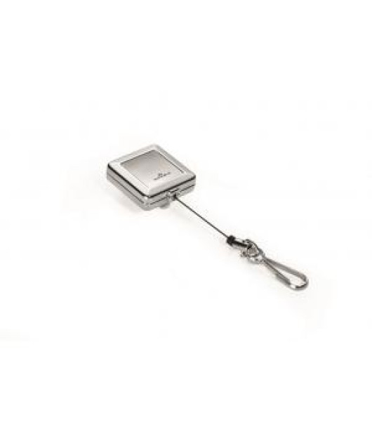 Výsuvný kotúč kovový hranatý s karičkou DURABLE JOJO CHROME QUADRO strieborný 1ks 