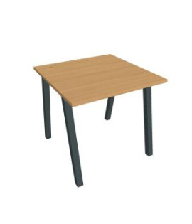 Pracovný stôl UNI A, 80x75,5x80 cm, buk/čierna 