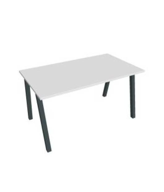 Rokovací stôl UNI A, 140x75,5x80 cm, biela/čierna 