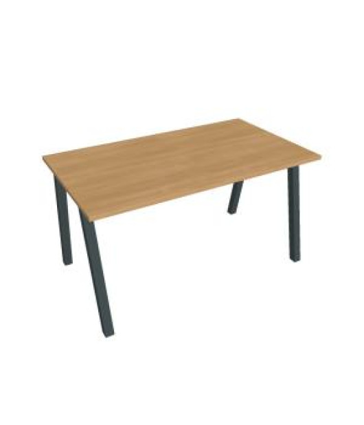 Rokovací stôl UNI A, 140x75,5x80 cm, dub/čierna 