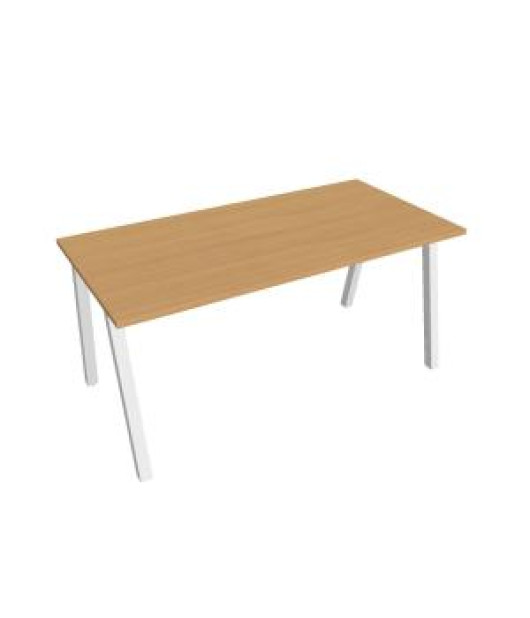 Rokovací stôl UNI A, 160x75,5x80 cm, buk/biela 