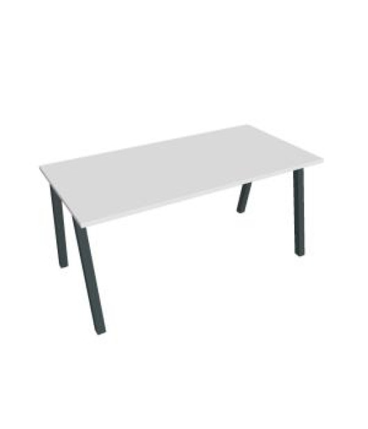 Rokovací stôl UNI A, 160x75,5x80 cm, biela/čierna 