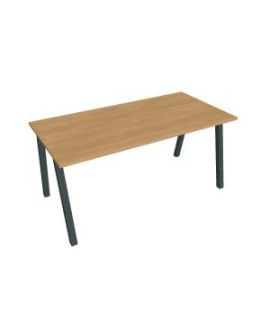 Rokovací stôl UNI A, 160x75,5x80 cm, dub/čierna 