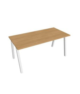 Rokovací stôl UNI A, 160x75,5x80 cm, dub/biela 