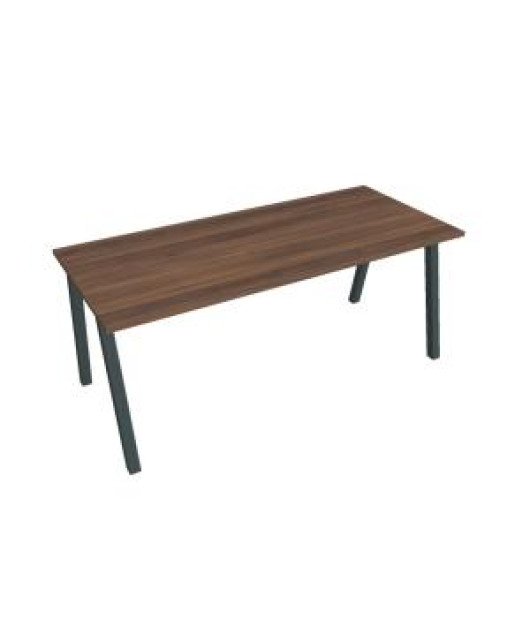 Rokovací stôl UNI A, 180x75,5x80 cm, orech/čierna 