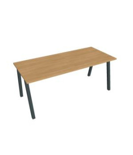 Rokovací stôl UNI A, 180x75,5x80 cm, dub/čierna 