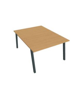 Pracovný stôl UNI A, 120x75,5x160 cm, buk/čierna 