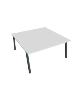 Pracovný stôl UNI A, 160x75,5x160 cm, biela/čierna 