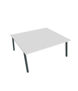 Pracovný stôl UNI A, 180x75,5x160 cm, biela/čierna 