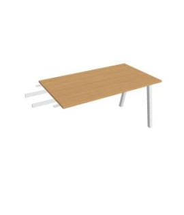 Pracovný stôl UNI A, kolmo reťaziaci, 140x75,5x80 cm, buk/biela 