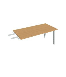Pracovný stôl UNI A, kolmo reťaziaci, 160x75,5x80 cm, buk/sivá 