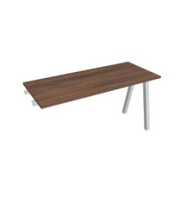 Pracovný stôl UNI A, k pozdĺ. reťazeniu, 140x75,5x60 cm, orech/sivá 