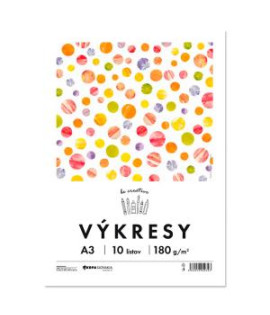 Výkresy 180 g, A3, 10 ks, farba biela 