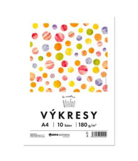 Výkresy 180 g, A4, 10 ks, farba biela 